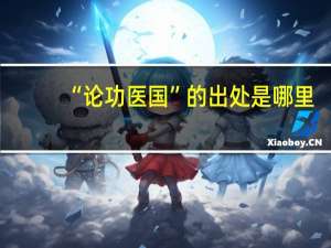 “论功医国”的出处是哪里