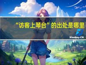 “访客上琴台”的出处是哪里