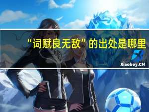 “词赋良无敌”的出处是哪里