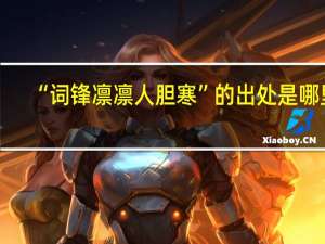 “词锋凛凛人胆寒”的出处是哪里
