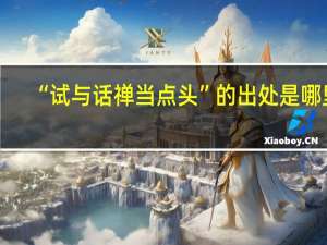 “试与话禅当点头”的出处是哪里