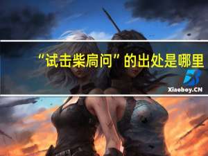 “试击柴扃问”的出处是哪里