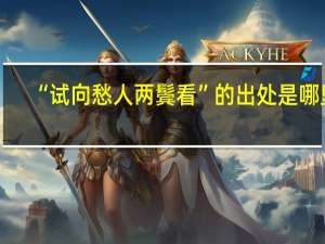 “试向愁人两鬓看”的出处是哪里