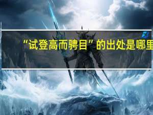 “试登高而骋目”的出处是哪里