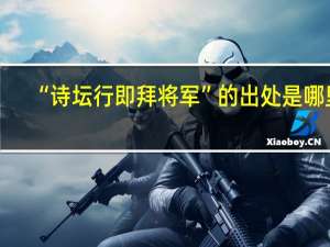 “诗坛行即拜将军”的出处是哪里