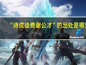 “诗成徒费谢公才”的出处是哪里