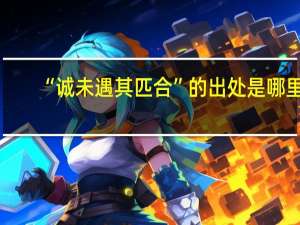 “诚未遇其匹合”的出处是哪里