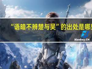 “语暗不辨楚与吴”的出处是哪里
