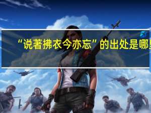 “说著拂衣今亦忘”的出处是哪里