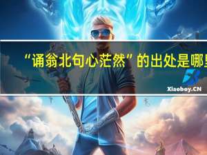 “诵翁北句心茫然”的出处是哪里