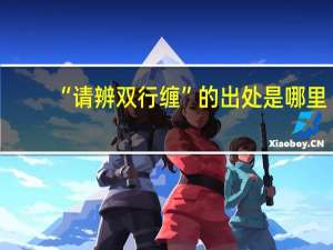 “请辨双行缠”的出处是哪里