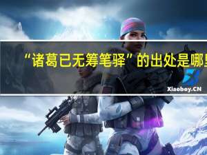 “诸葛已无筹笔驿”的出处是哪里