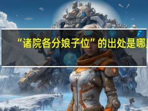 “诸院各分娘子位”的出处是哪里