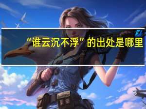 “谁云沉不浮”的出处是哪里