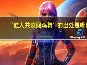 “谁人共汝闻鸡舞”的出处是哪里
