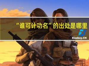 “谁可计功名”的出处是哪里