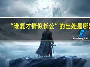 “谁复才情似长公”的出处是哪里