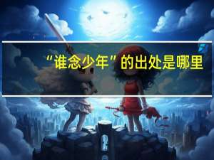 “谁念少年”的出处是哪里
