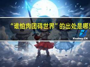 “谁怕肉团碍世界”的出处是哪里