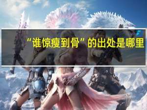 “谁惊瘦到骨”的出处是哪里