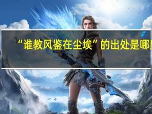 “谁教风鉴在尘埃”的出处是哪里