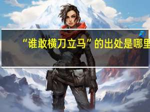 “谁敢横刀立马”的出处是哪里