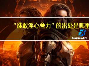 “谁敢淫心舍力”的出处是哪里