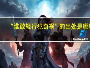 “谁敢轻行犯奇祸”的出处是哪里