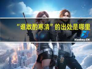 “谁敢酌寒清”的出处是哪里