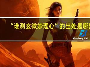 “谁测玄微妙理心”的出处是哪里