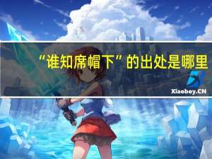 “谁知席帽下”的出处是哪里