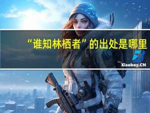 “谁知林栖者”的出处是哪里