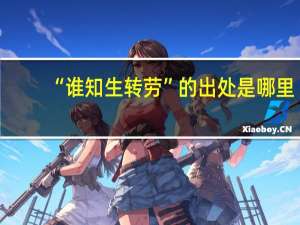 “谁知生转劳”的出处是哪里