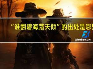 “谁翻碧海踏天倾”的出处是哪里