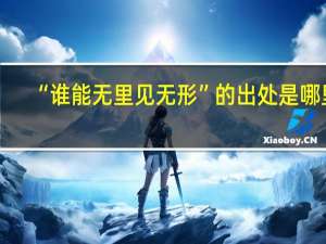 “谁能无里见无形”的出处是哪里
