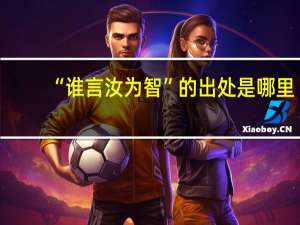 “谁言汝为智”的出处是哪里
