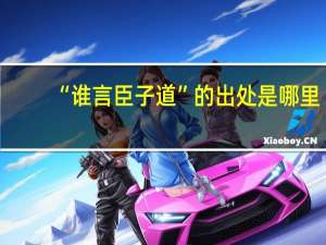 “谁言臣子道”的出处是哪里