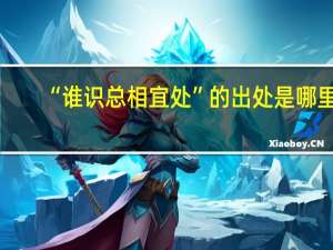 “谁识总相宜处”的出处是哪里