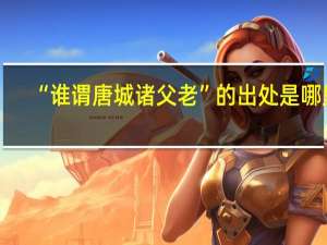 “谁谓唐城诸父老”的出处是哪里