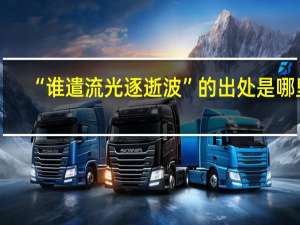 “谁遣流光逐逝波”的出处是哪里