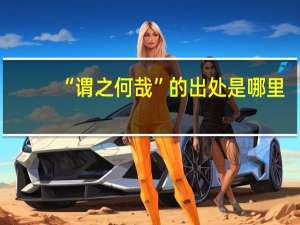 “谓之何哉”的出处是哪里