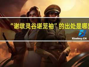 “谢墩灵谷堪笼袖”的出处是哪里