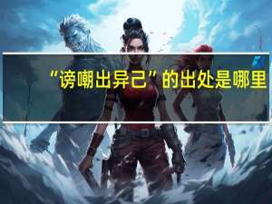 “谤嘲出异己”的出处是哪里