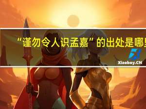 “谨勿令人识孟嘉”的出处是哪里