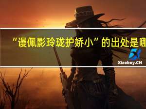 “谩佩影玲珑护娇小”的出处是哪里