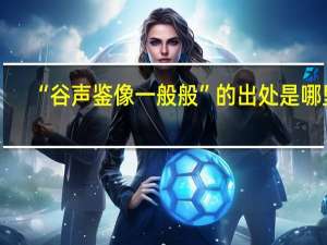“谷声鉴像一般般”的出处是哪里