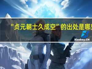 “贞元朝士久成空”的出处是哪里