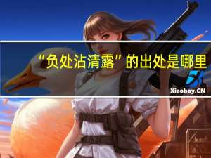 “负处沾清露”的出处是哪里