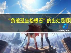 “负暄孤坐松根石”的出处是哪里