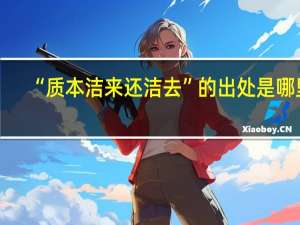 “质本洁来还洁去”的出处是哪里